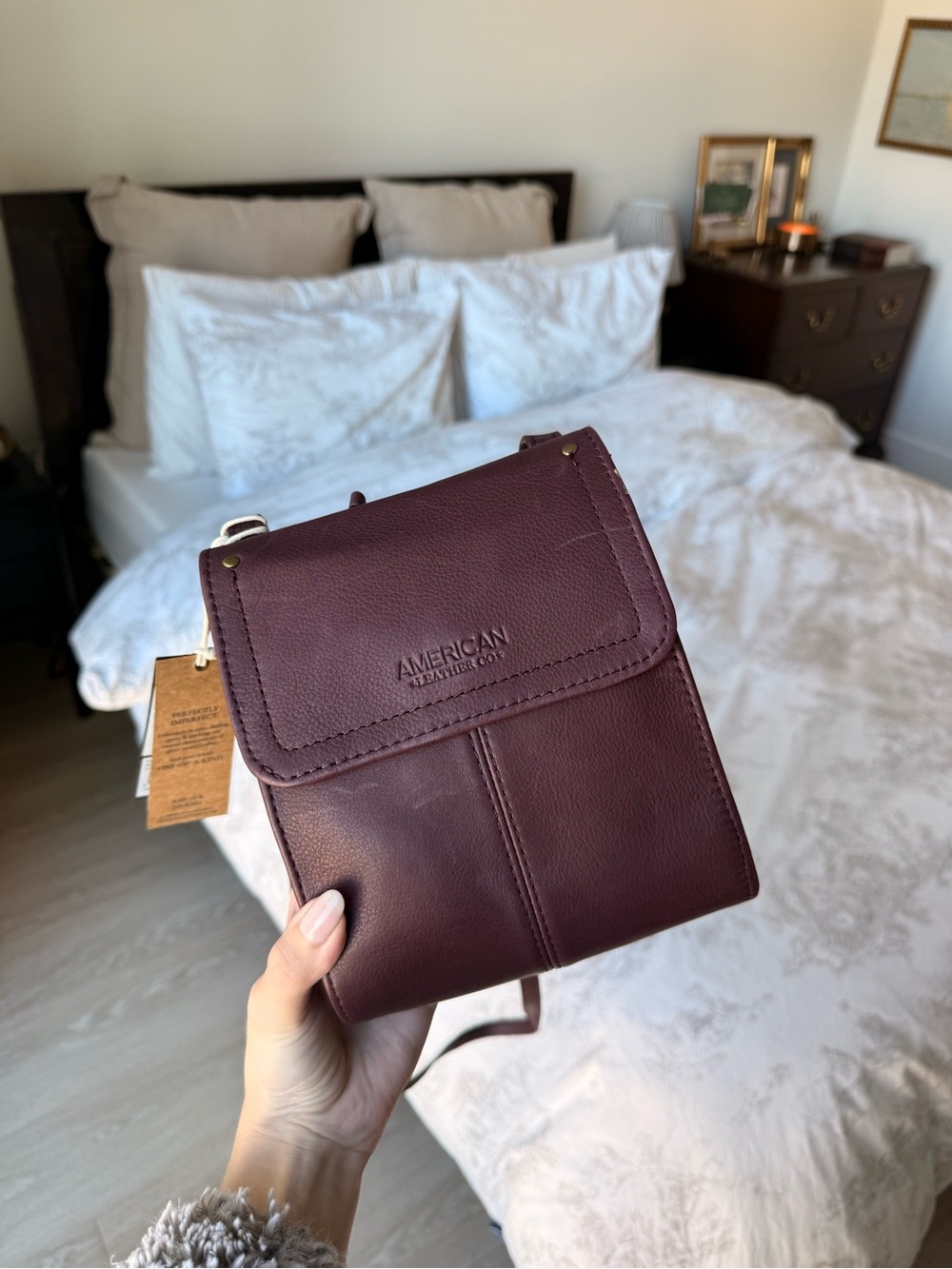 American Leather Co. Plum Crossbody Bag
